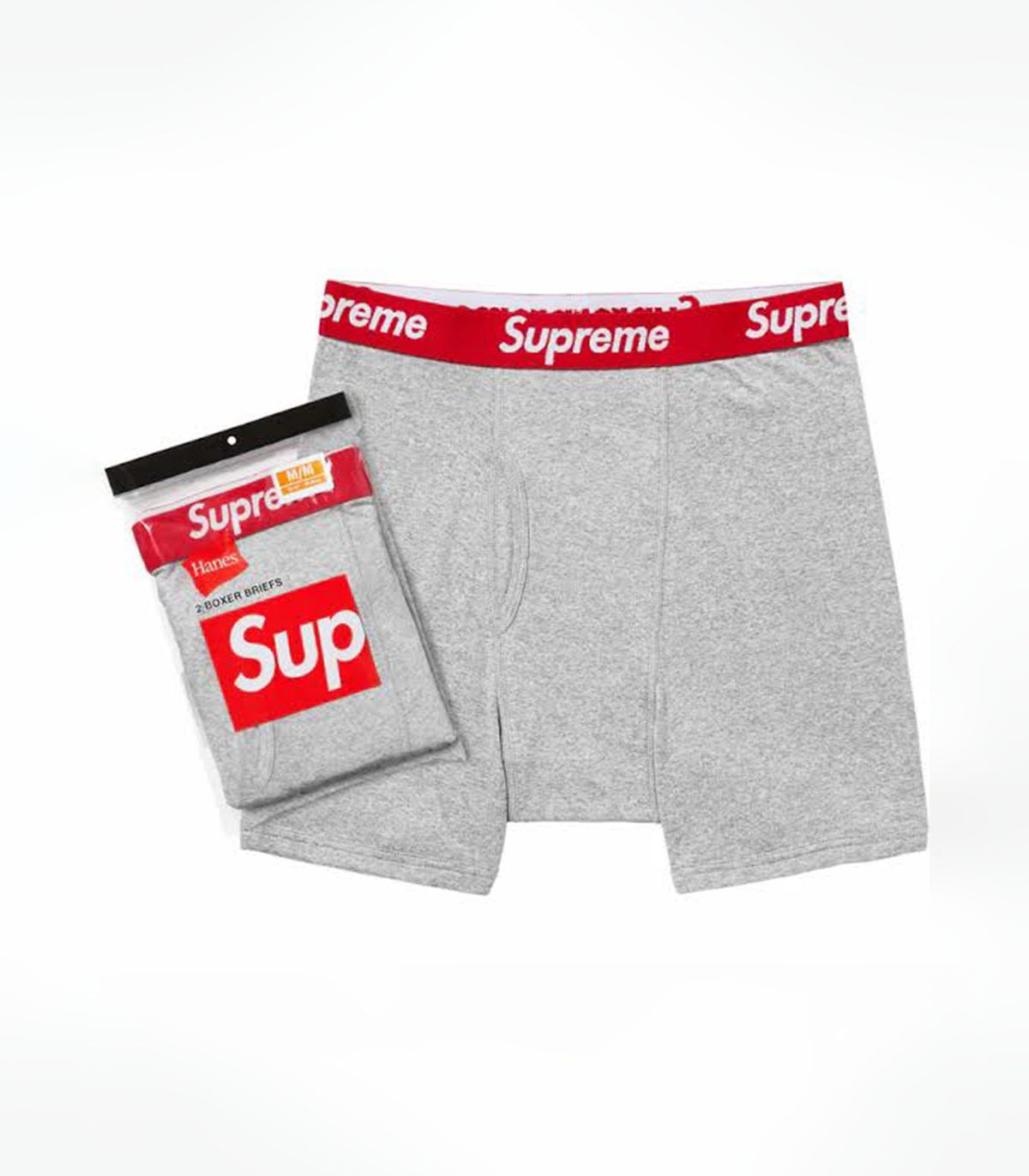 Calzoncillos bóxer Supreme Hanes (paquete de 2) Gris jaspeado
